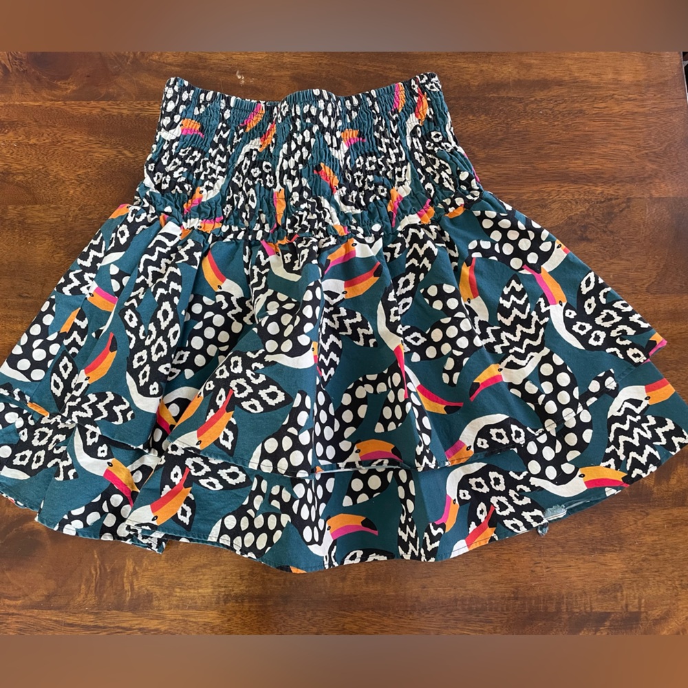 Farm Rio Ruffled Toucan Skirt
